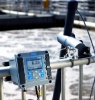 Wastewater treatment operator measuring dissolved oxygen using Hach SC200 Controller